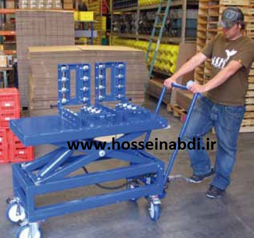 یک نمونه از وسایل و تجهیزات کاربردی برای بهبود حمل و نقل و جابجایی ابزارهای تولیدی در سالن های تولید کارخانه و انبار قالب - گاری مخصوص حمل قالبهای نیمه سنگین